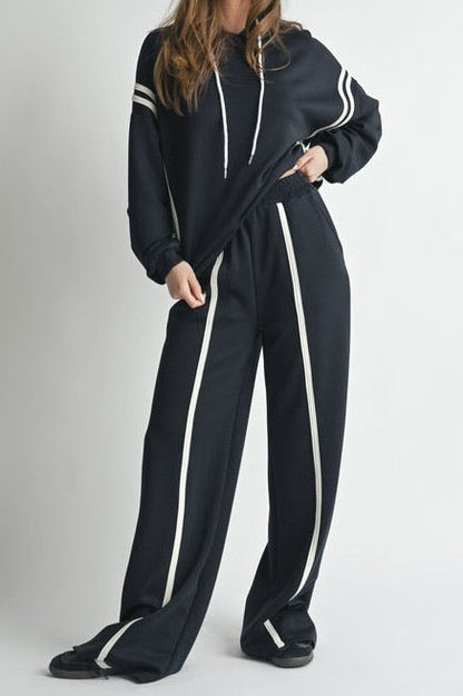 Stripe Hoodie & Pants Set
