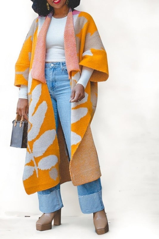 Knit Side-Slit Cardigan