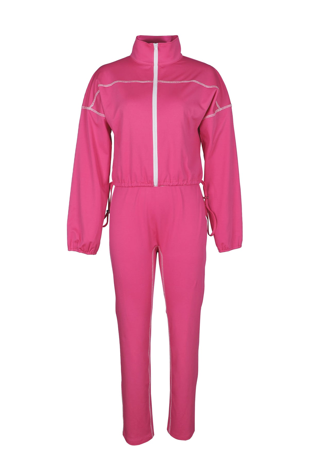Contrast Stitch Zip-Up & Legging Set