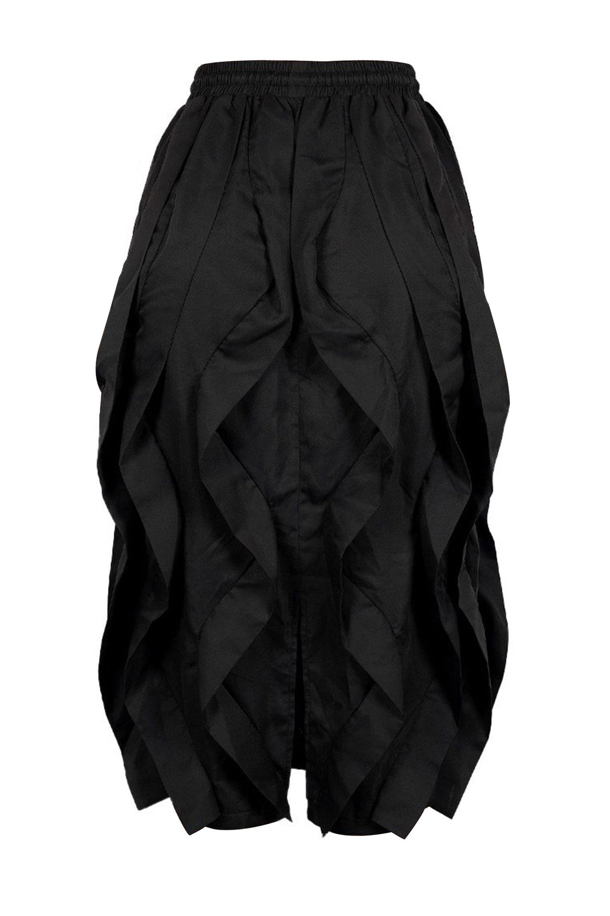 Ruched Drawstring Parachute Maxi Skirt