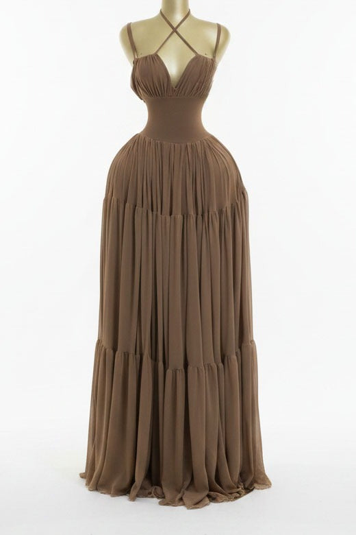 Strappy Tiered Maxi Dress