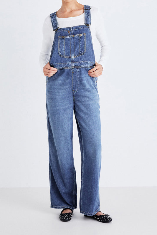 Casual Loose Fit Denim Overalls