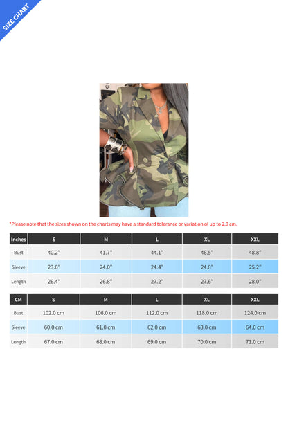 Camouflage Peplum Jacket