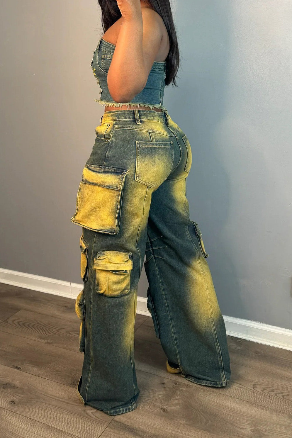 Vintage Loose Fit Multi-Pocket Cargo Jeans