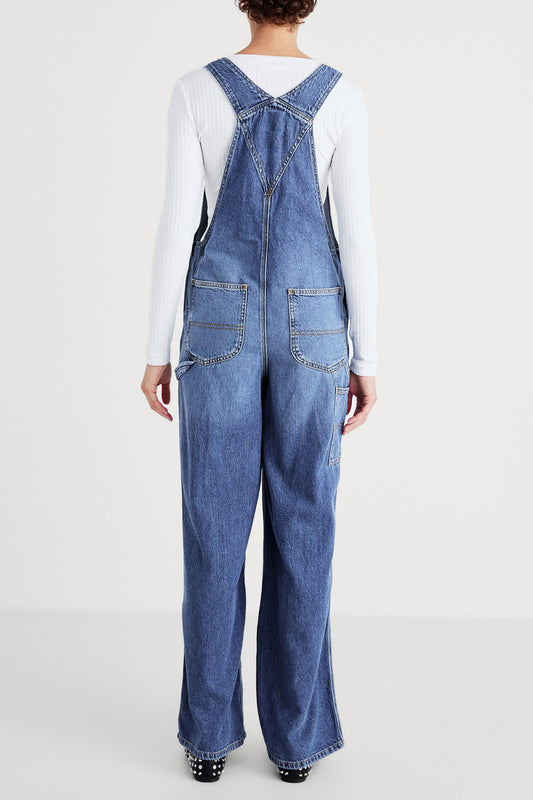 Casual Loose Fit Denim Overalls