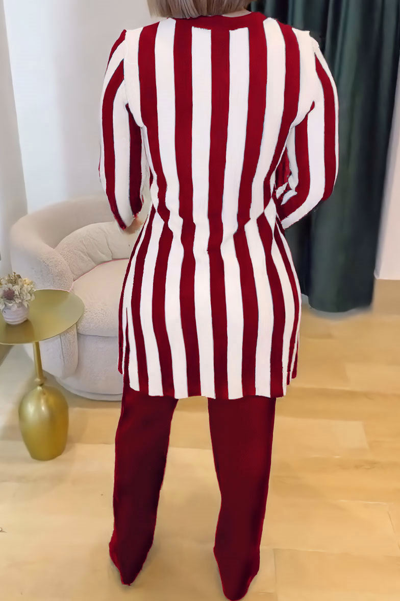 Striped T Shirts & Pants Set