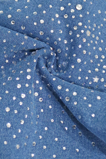 Blue Rhinestones Jeans