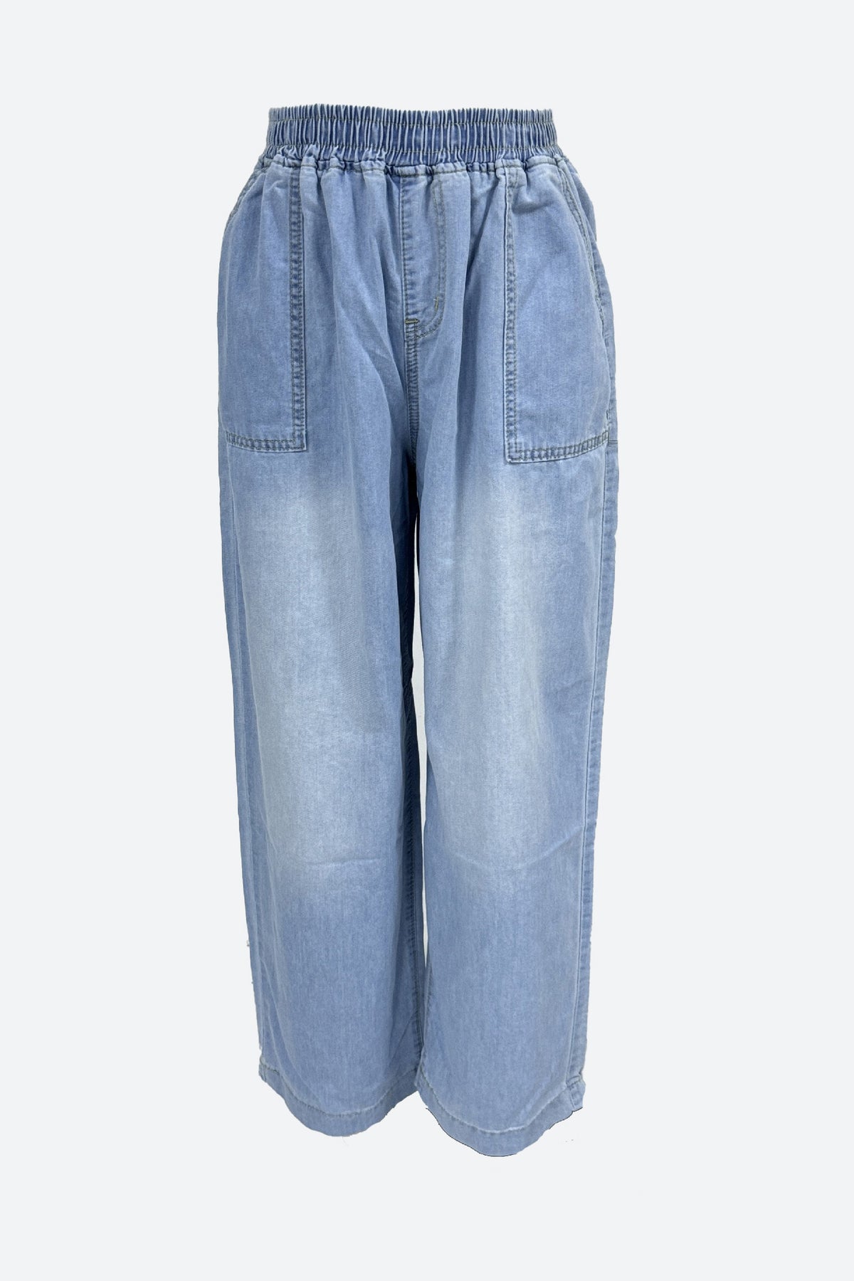 Loose Straight Leg Washed Denim Jeans Pants