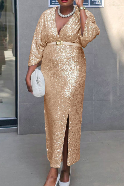 Sequin Tie Dress