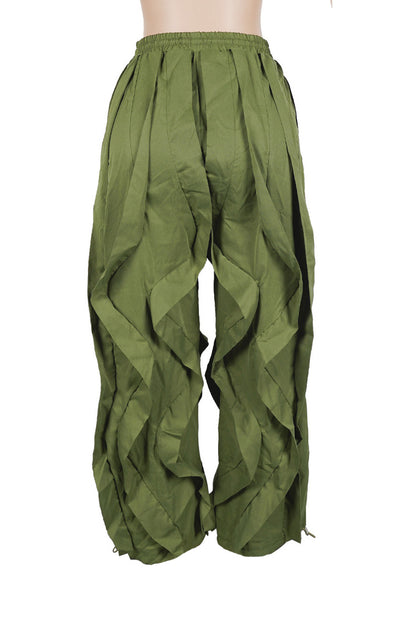 Patchwork Cargo Lantern Jogger Pants
