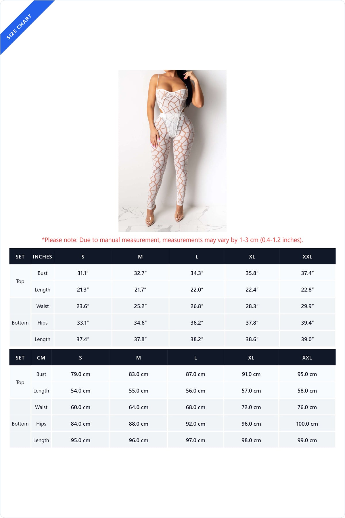 Geometric Sheer Mesh Bodysuit Set