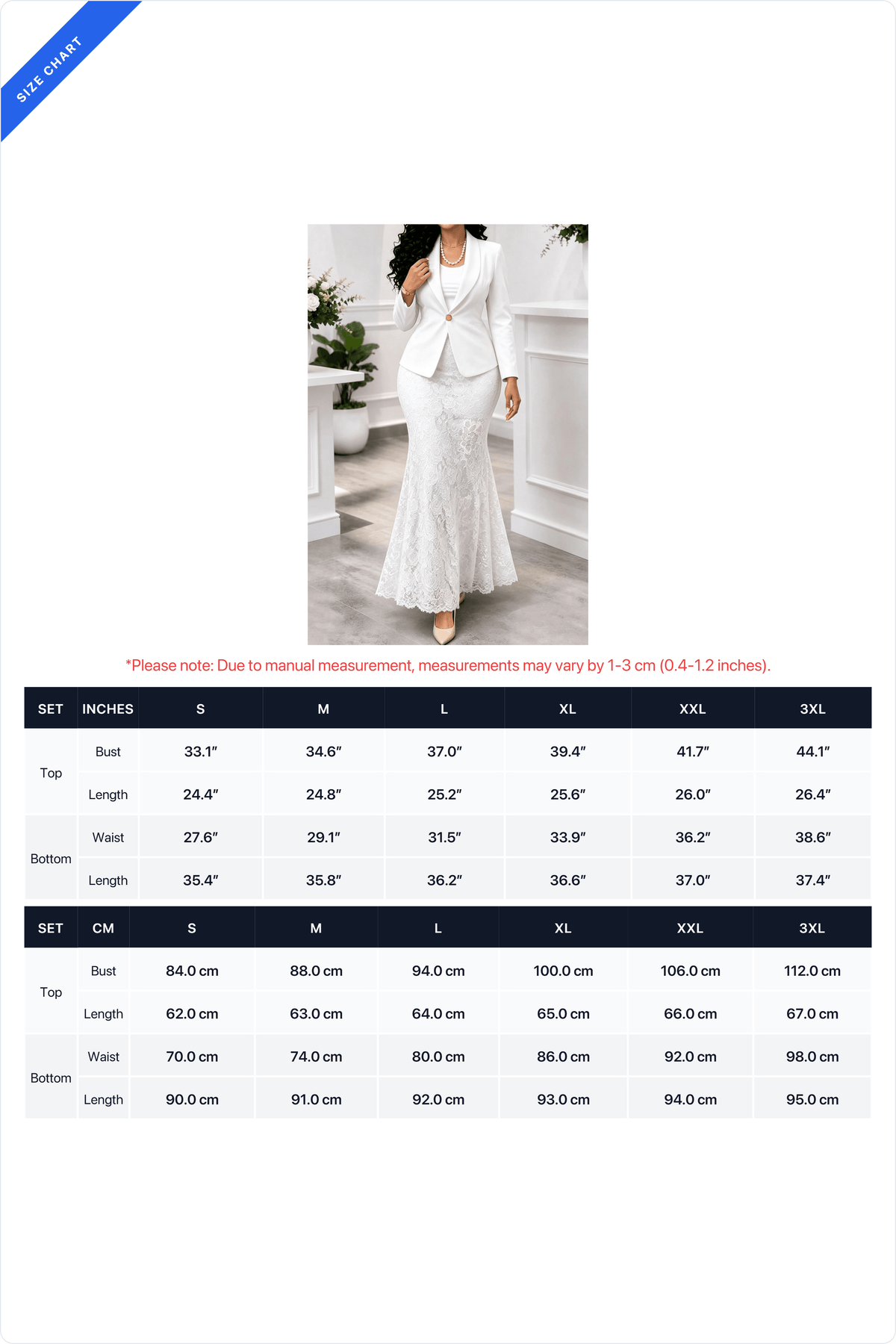 Blazer Lace Mermaid Maxi Skirt Set