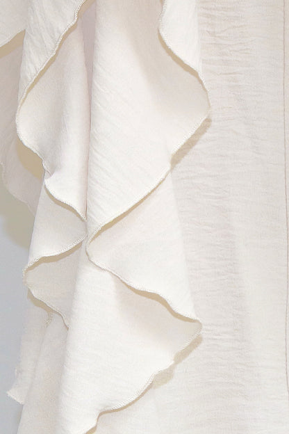 Layered Drape Wide Leg Pant