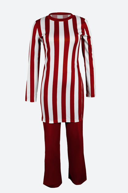 Striped T Shirts & Pants Set