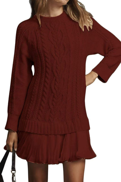 Casual Twist Sweater Mini Dress