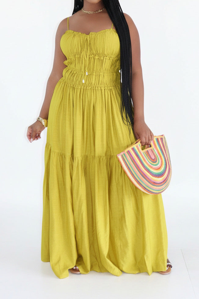 Smocked Tiered Boho Maxi Dress