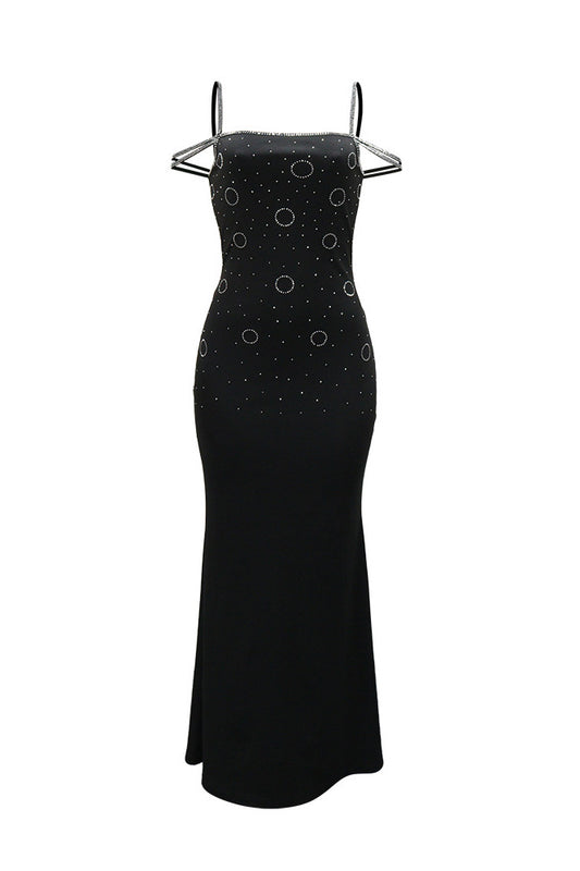Sexy Rhinestone Cami Party Maxi Dress