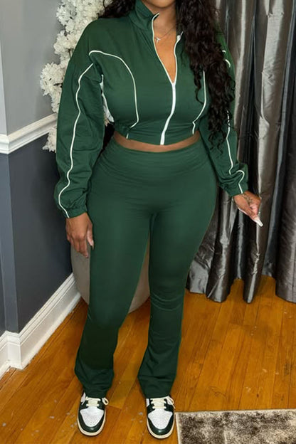 Slim Fit Pants & Cropped Jacket