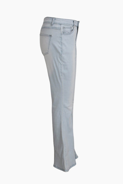 High Waist Bell Bottom Jeans