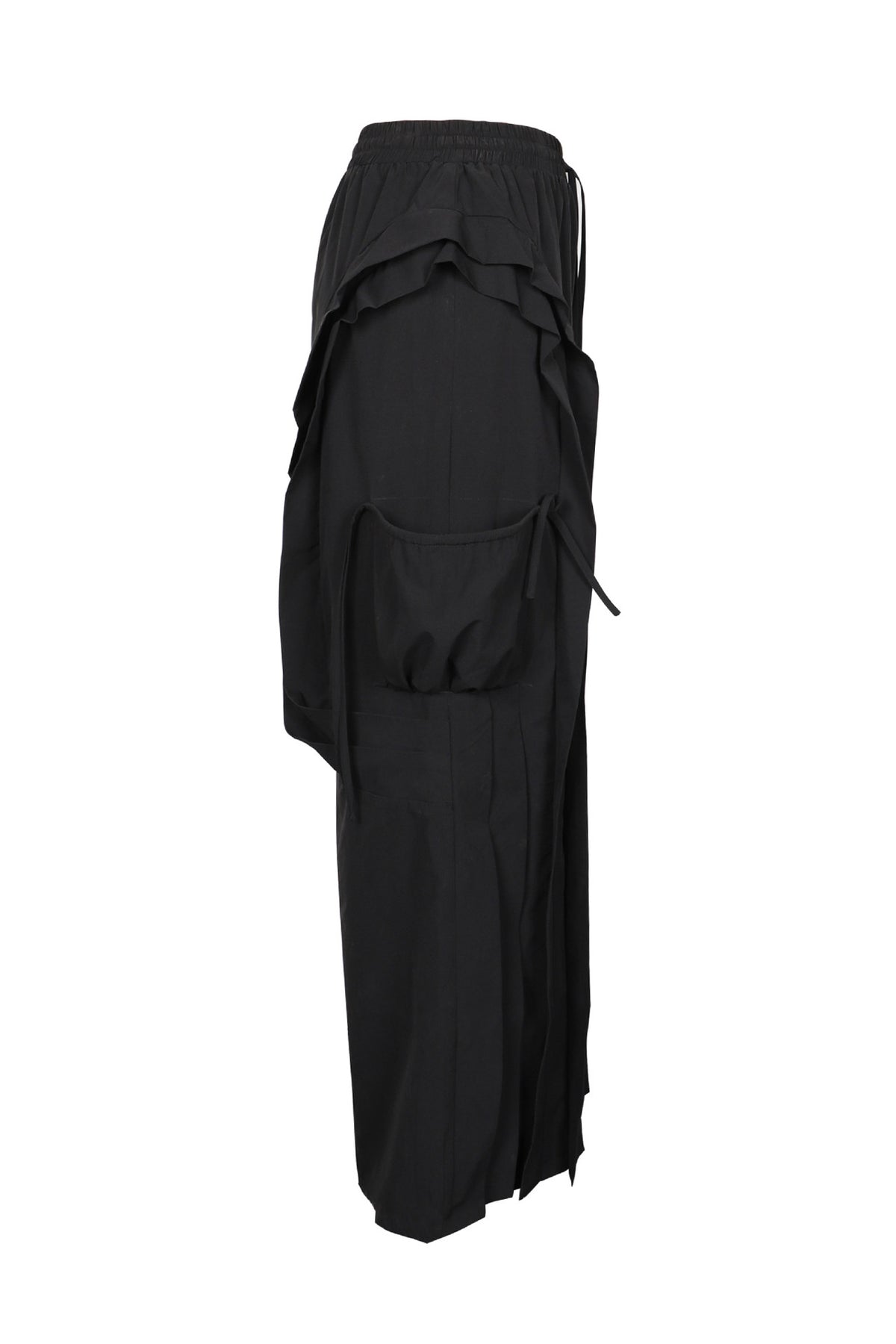 Cascading Ruffle Wide Leg Parachute Pants