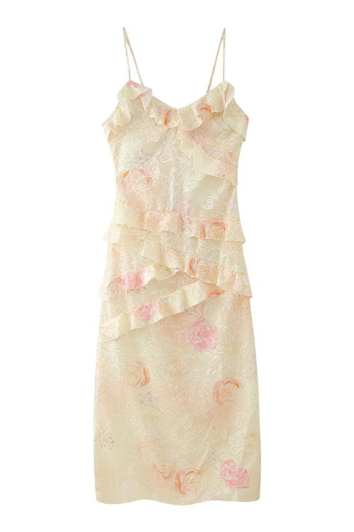 Floral Chiffon Maxi Dress