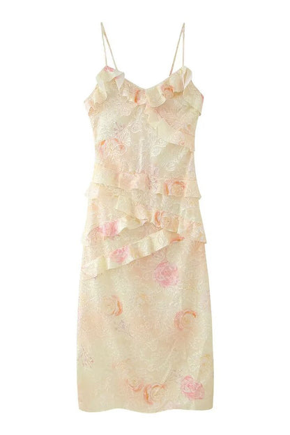 Floral Chiffon Maxi Dress