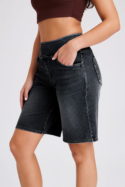 High-Stretch Fitness Bermuda Shorts