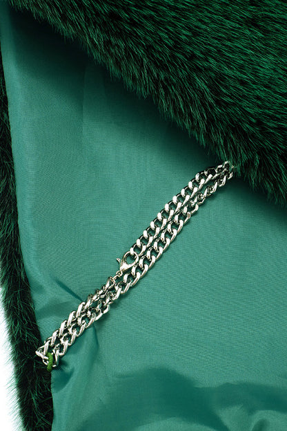 Solid Faux Fur Sleeveless Vest