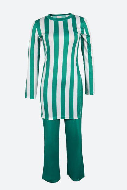 Striped T Shirts & Pants Set