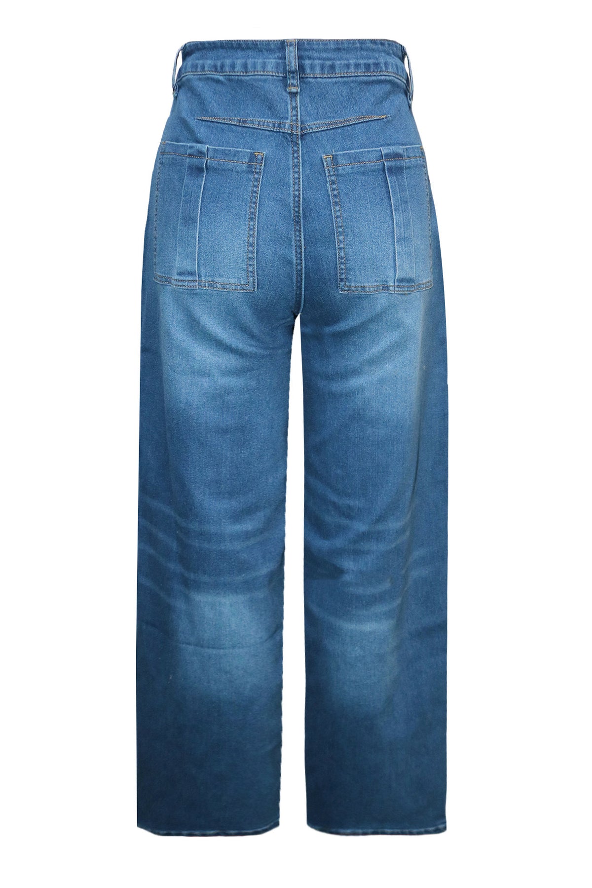 Skirt Overlay Wide Leg Baggy Jeans
