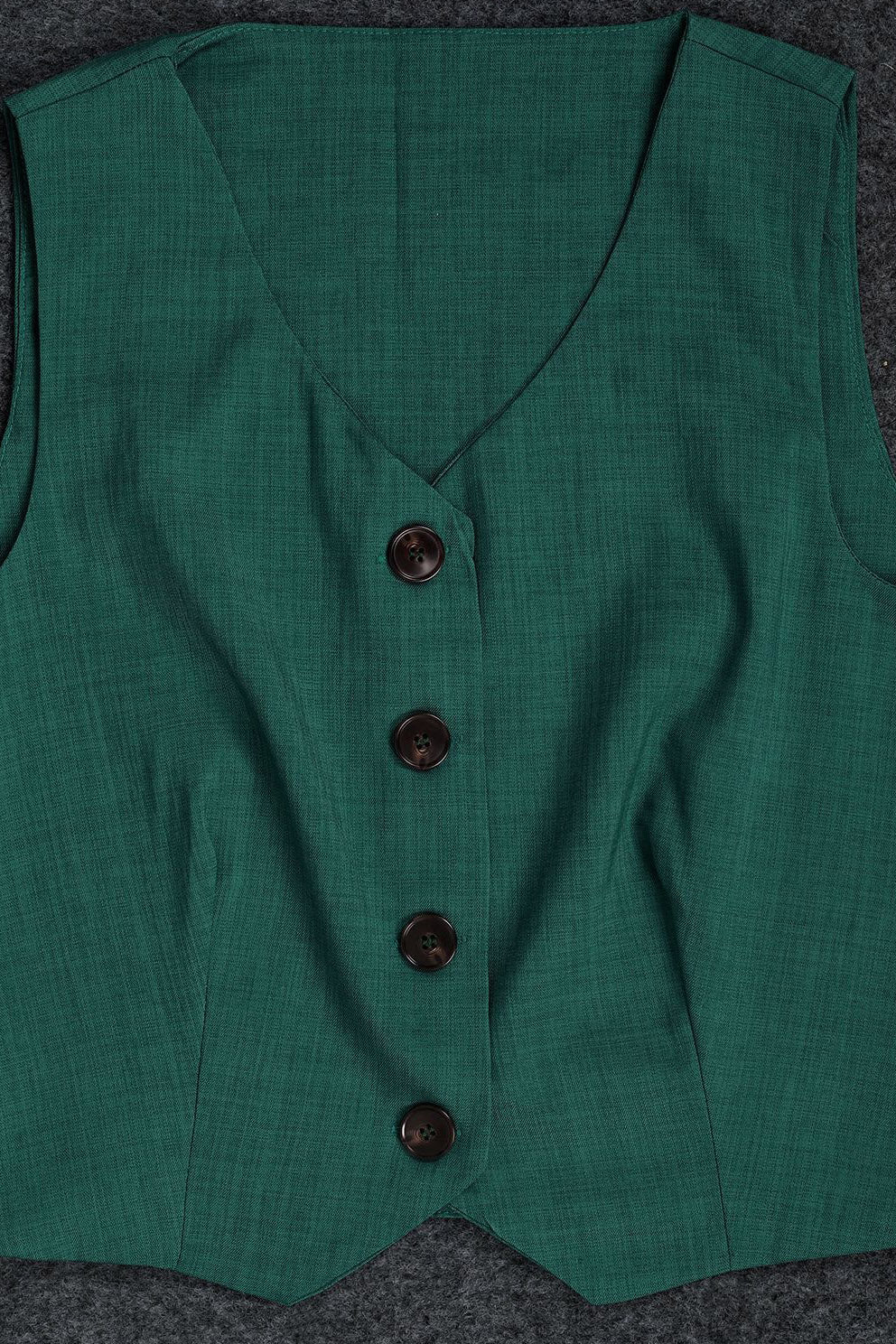 Linen Sleeveless Suit Set for Work Office