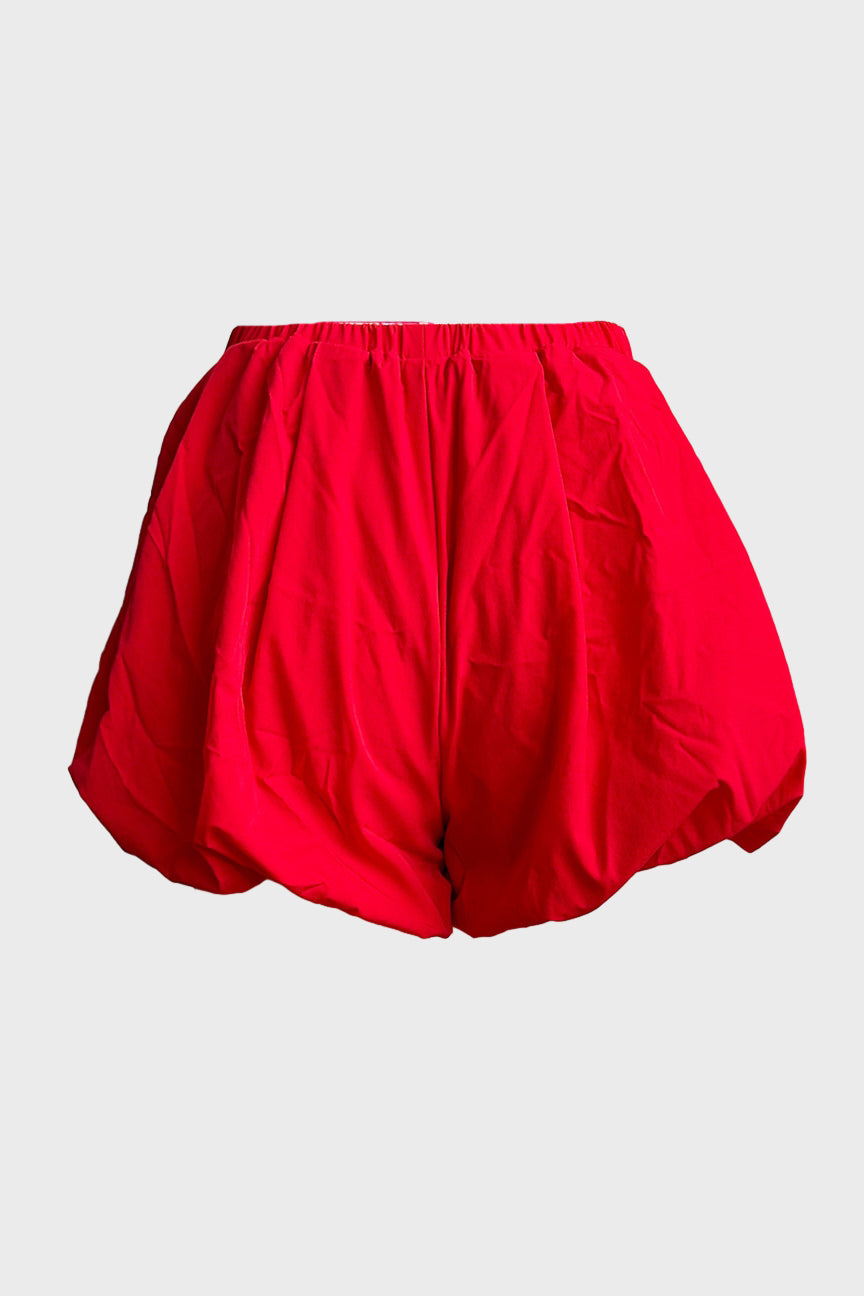 Bubble High Waist Puffy Pleated Shorts