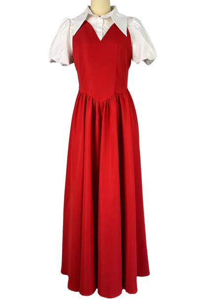 Faux Two-Piece Midi Dress