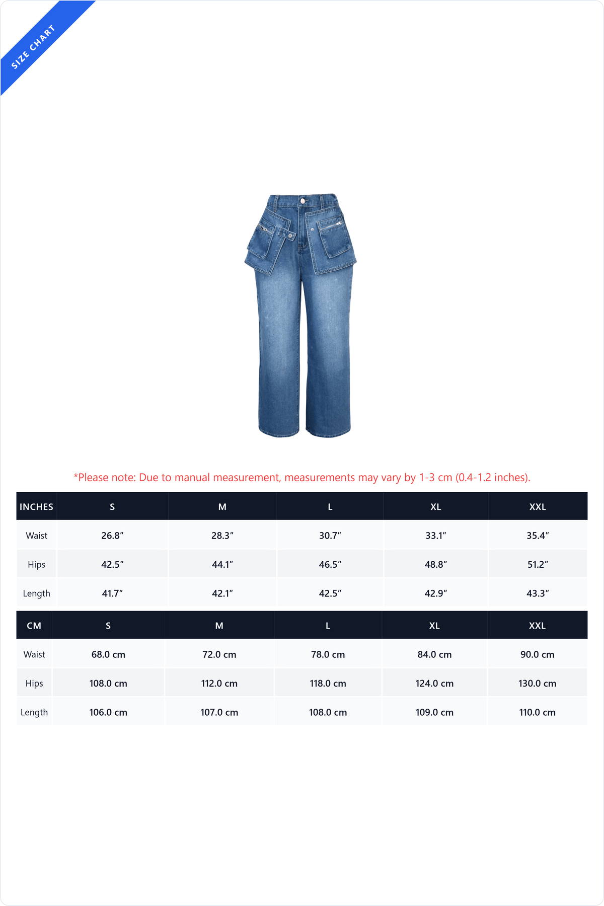 Deconstructed Wide Leg Denim Pants