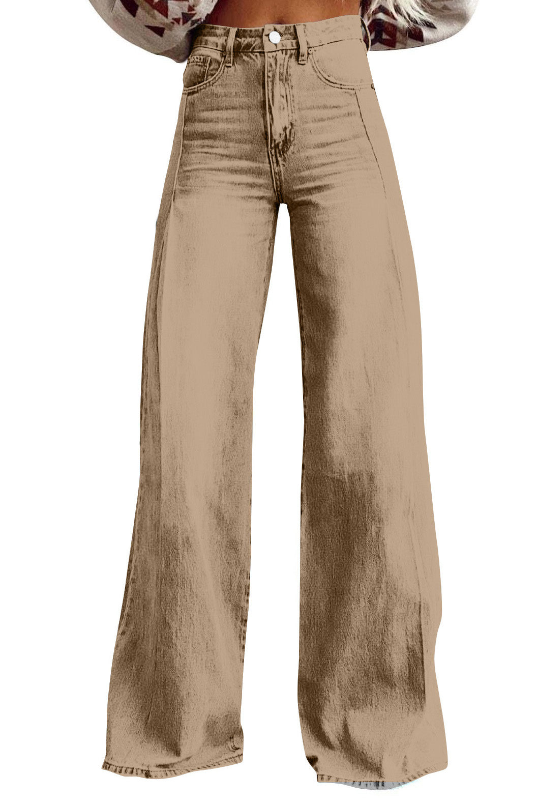 Vintage High Waist Wide Leg Floor Length Jeans
