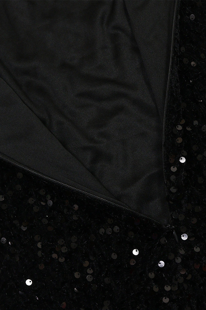 Sparkling Velvet & Chiffon Maxi Dress