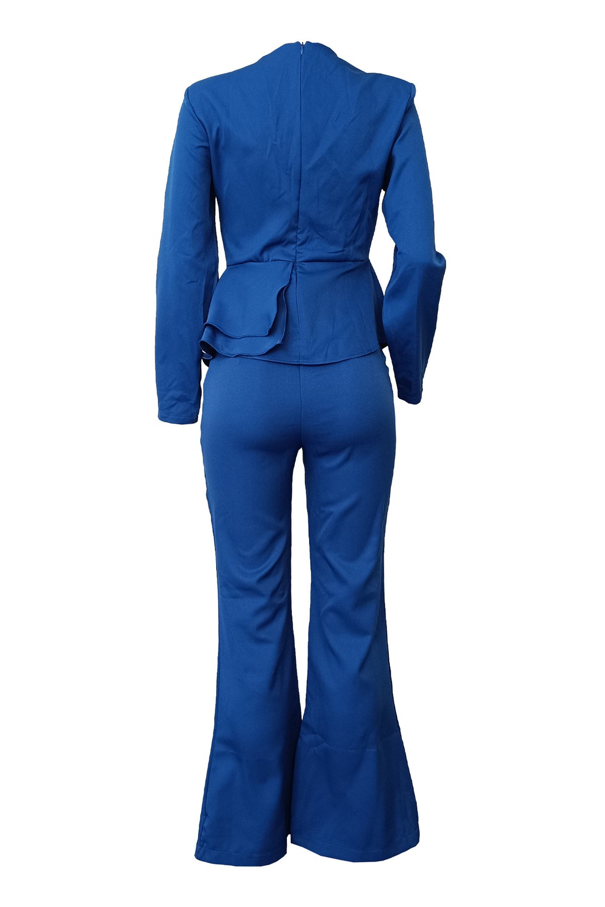 Ruffle Hem Blouse & Pants Set