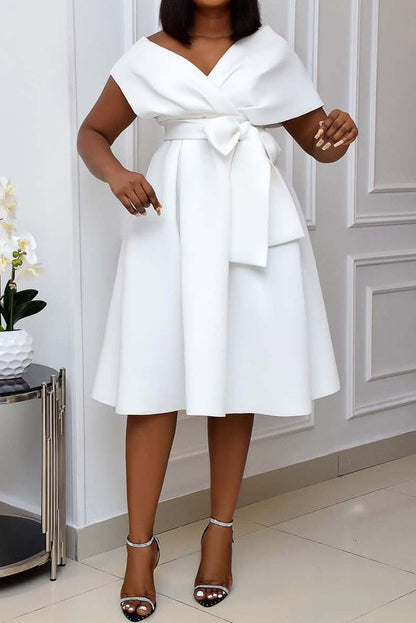 Fallen Shoulder Midi Dress