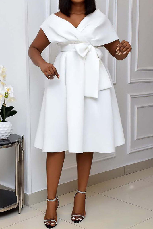 Fallen Shoulder Midi Dress