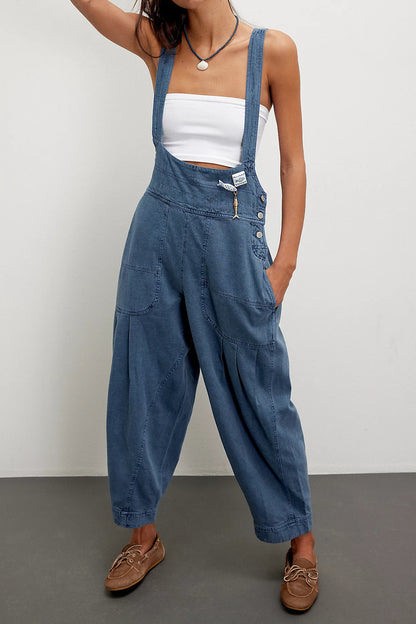 Loose Casual Denim Overalls