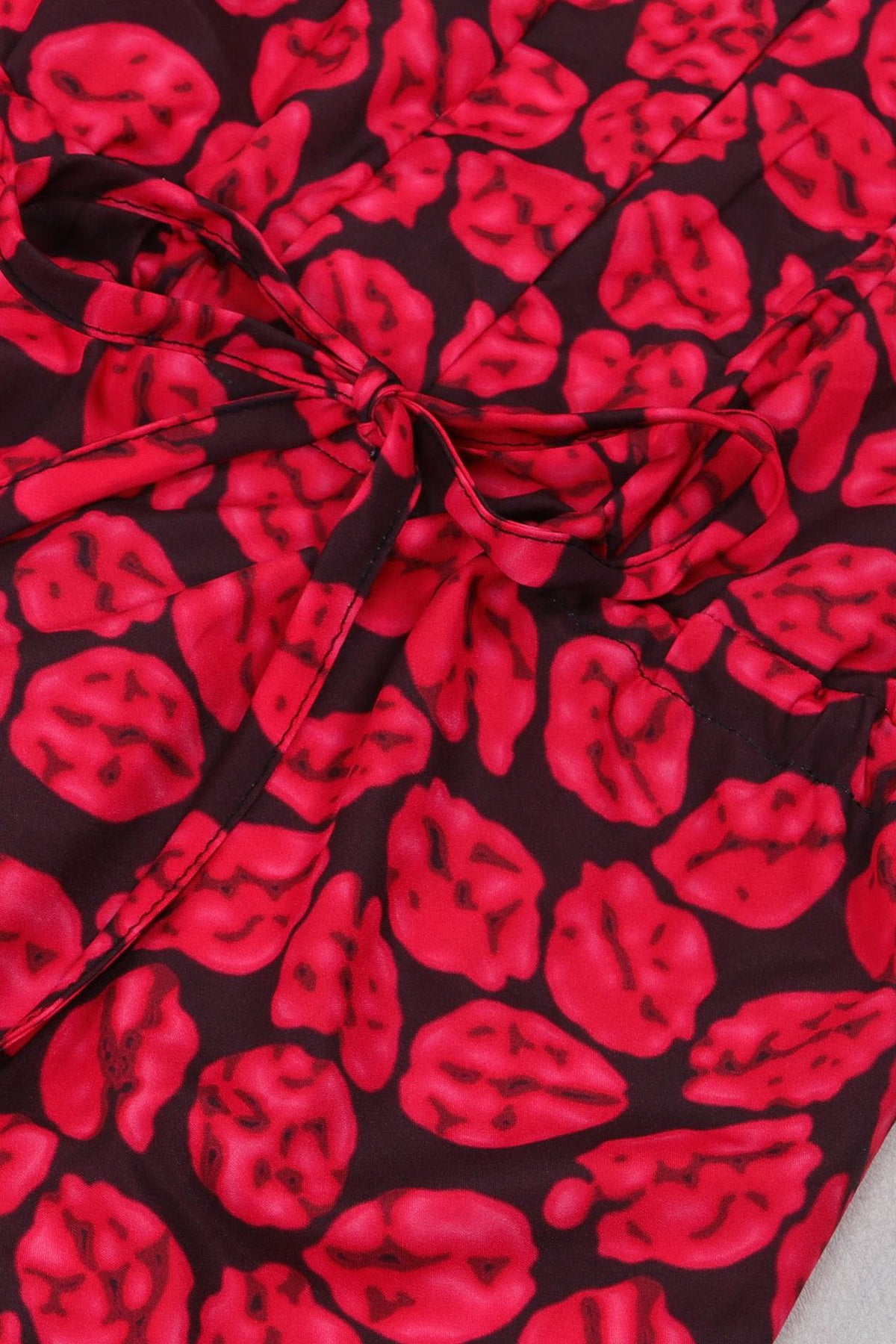 Print Slit V Neck Long Dresses