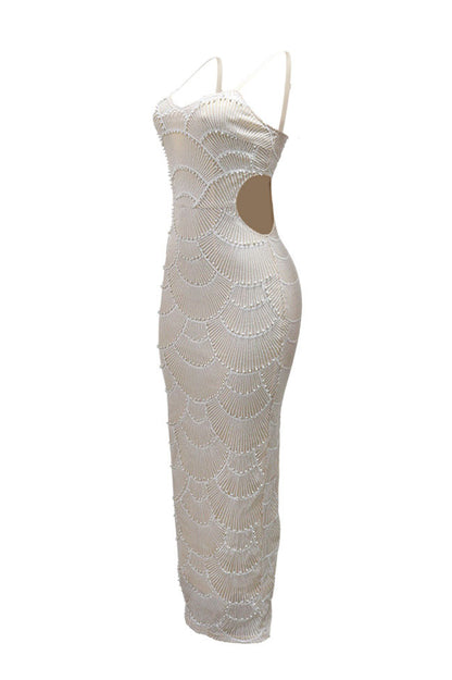 Pearl Sequin Maxi Dress