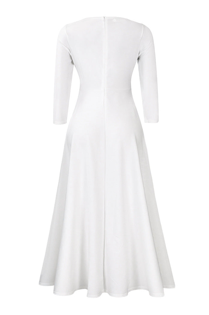 Elegant Tie-Waist A-Line Maxi Dress
