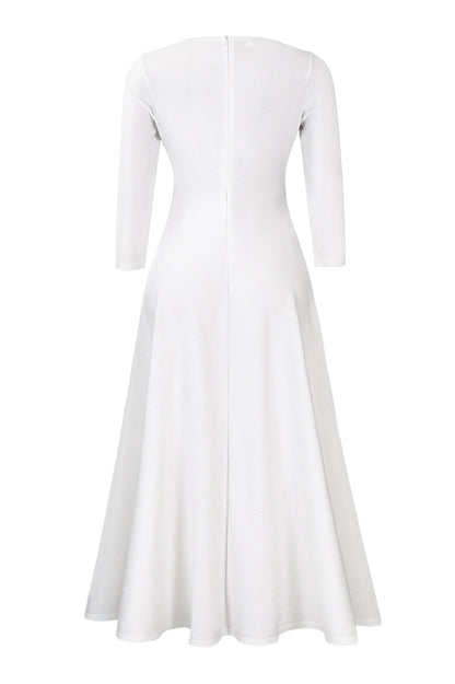 Elegant Tie-Waist A-Line Maxi Dress