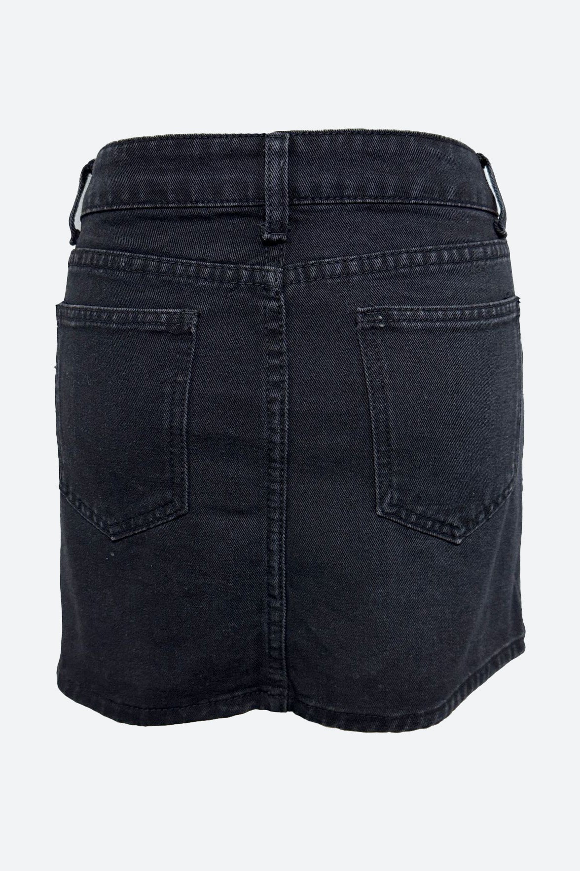 Washed Elastic High Waist Shorts Denim Skirts