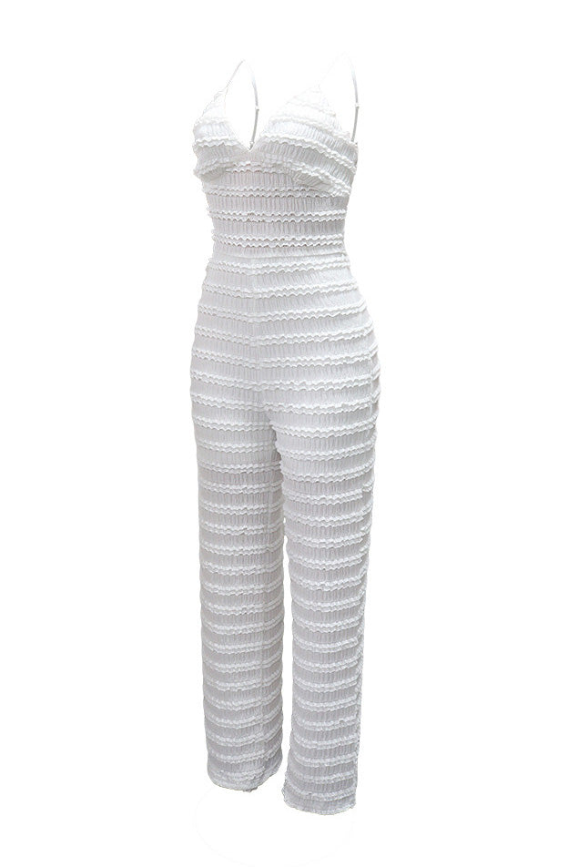 Sleeveless Wide Leg Spaghetti Strap Jumpsuit