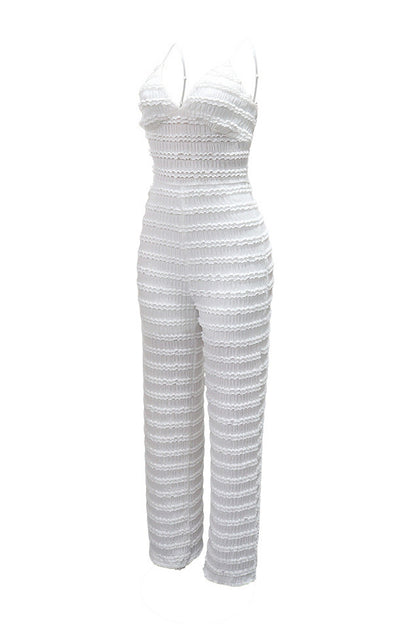 Sleeveless Wide Leg Spaghetti Strap Jumpsuit