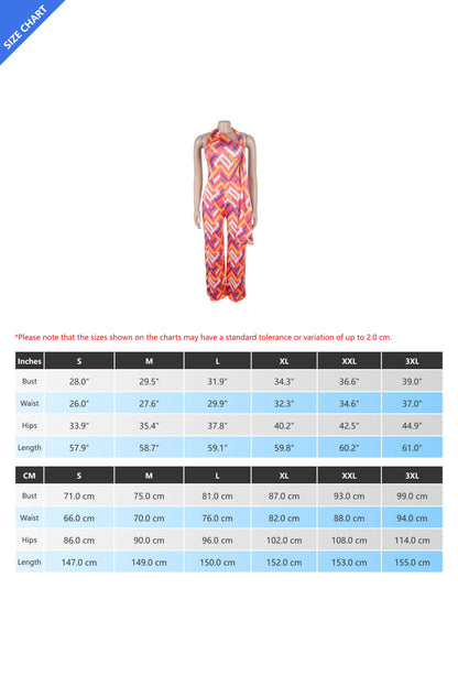 Elastic Slim-Fit Printed Wide-Leg Jumpsuit