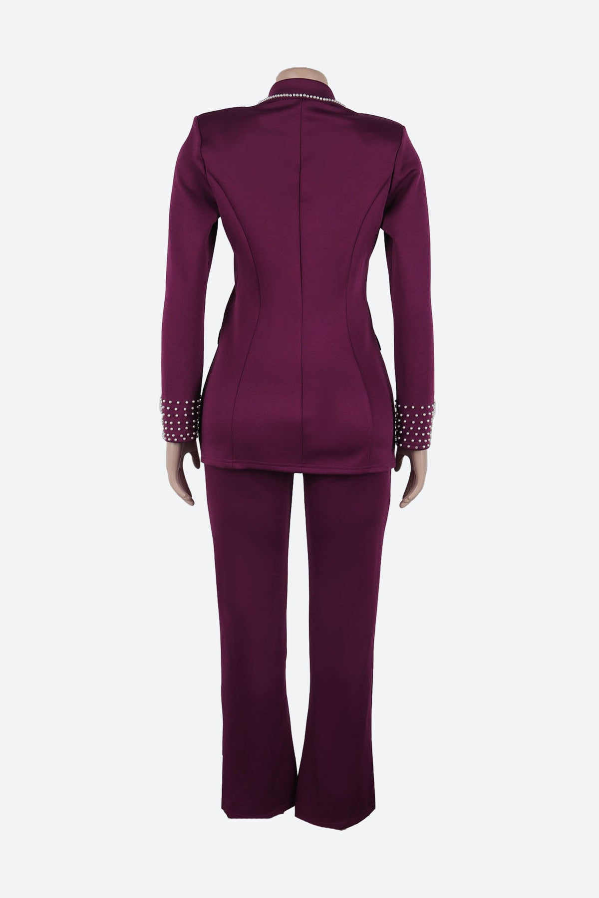 Long Sleeve Slim Fit Stretch Suit Set