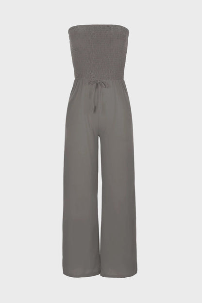 Strapless Smocked Tube Top Jumpsuit